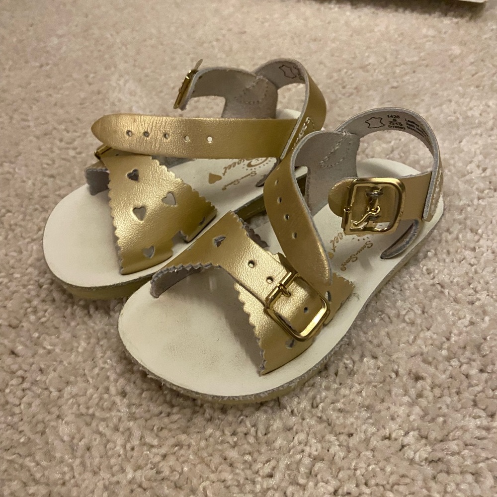 Girls Gold Salt Water Sandals